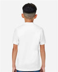 Team 365 TT15Y Youth Zone Performance Mesh T-Shirt - White - model back