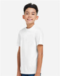 Team 365 TT15Y Youth Zone Performance Mesh T-Shirt - White - model side