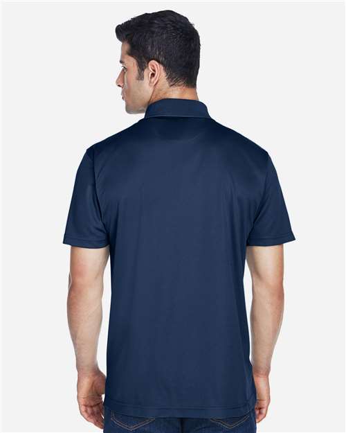 Harriton M315 Men's Polyester Jersey Polo - Navy - model back
