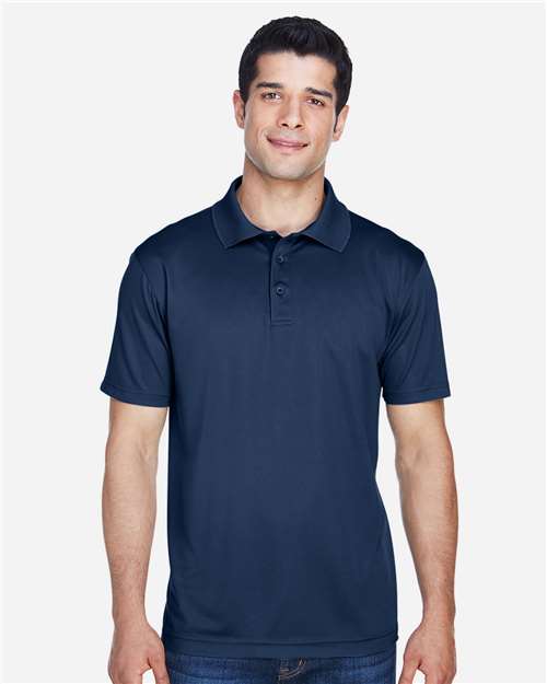 Harriton M315 Men's Polyester Jersey Polo - Navy - model front
