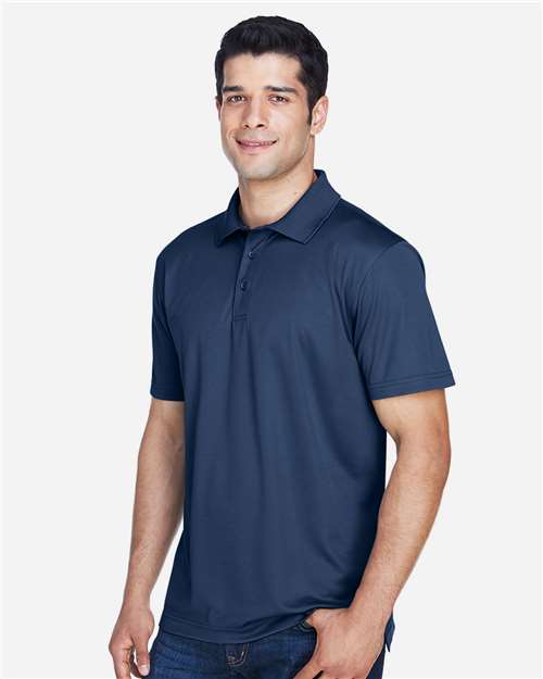 Harriton M315 Men's Polyester Jersey Polo - Navy - model side