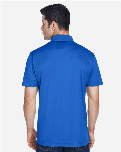 Harriton M315 Men's Polyester Jersey Polo - True Royal - model back