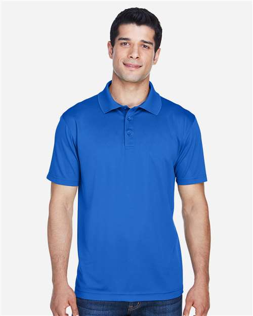 Harriton M315 Men's Polyester Jersey Polo - True Royal - model front