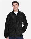 Harriton M990 Men's Full-Zip Fleece - Black - model front