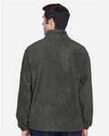 Harriton M990 Men's Full-Zip Fleece - Charcoal - model back
