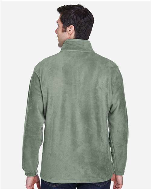 Harriton M990 Men's Full-Zip Fleece - Dill - model back