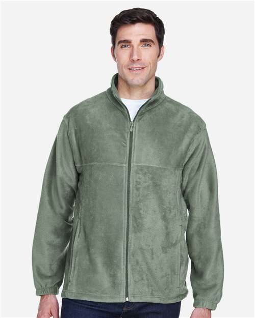Harriton M990 Men's Full-Zip Fleece - Dill - model front