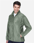Harriton M990 Men's Full-Zip Fleece - Dill - model side