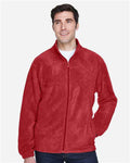 Harriton M990 Men's Full-Zip Fleece - Red - model front