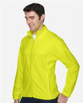Harriton M990 Men's Full-Zip Fleece - Safety Yellow - model side