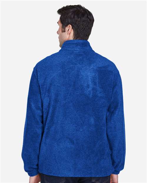 Harriton M990 Men's Full-Zip Fleece - True Royal - model back