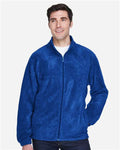 Harriton M990 Men's Full-Zip Fleece - True Royal - model front