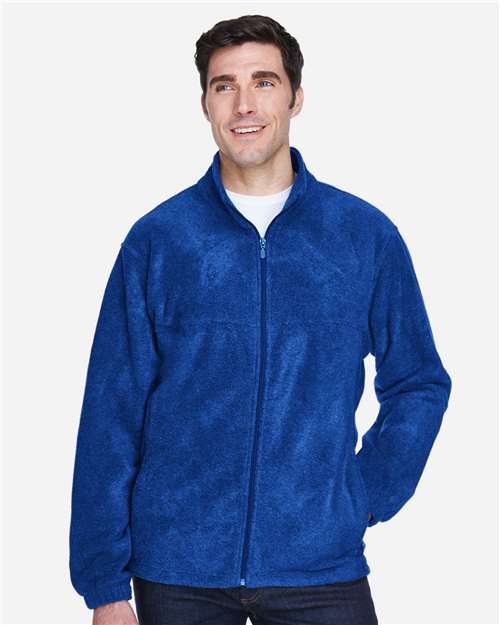 Harriton M990 Men's Full-Zip Fleece - True Royal - model front