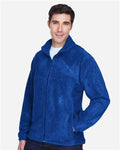 Harriton M990 Men's Full-Zip Fleece - True Royal - model side