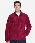 Harriton M990 Men's Full-Zip Fleece - Wine - model front