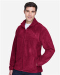 Harriton M990 Men's Full-Zip Fleece - Wine - model side