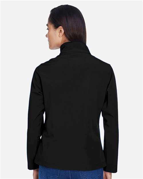 Team 365 TT80W Women's Leader Soft Shell Jacket - Black - model back