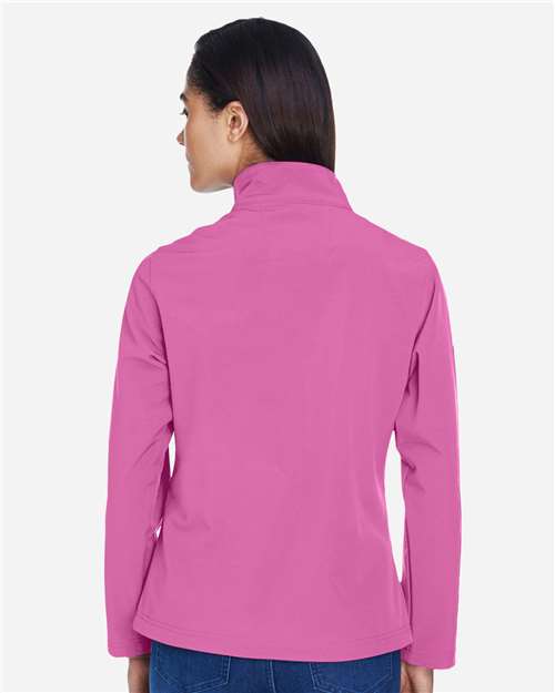 Team 365 TT80W Women's Leader Soft Shell Jacket - Sport Charity Pink - model back