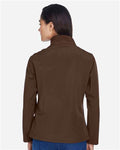 Team 365 TT80W Women's Leader Soft Shell Jacket - Sport Dark Brown - model back