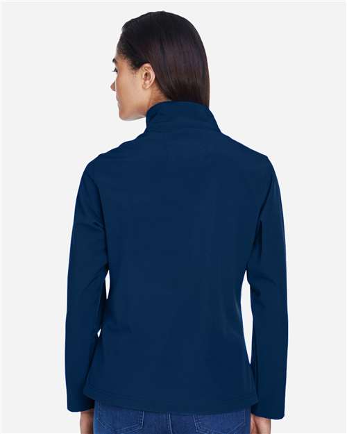 Team 365 TT80W Women's Leader Soft Shell Jacket - Sport Dark Navy - model back