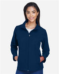 Team 365 TT80W Women's Leader Soft Shell Jacket - Sport Dark Navy - model front