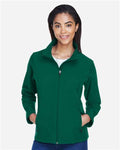 Team 365 TT80W Women's Leader Soft Shell Jacket - Sport Forest - model front