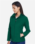 Team 365 TT80W Women's Leader Soft Shell Jacket - Sport Forest - model side