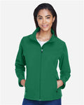 Team 365 TT80W Women's Leader Soft Shell Jacket - Sport Kelly - model front