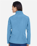 Team 365 TT80W Women's Leader Soft Shell Jacket - Sport Light Blue - model back