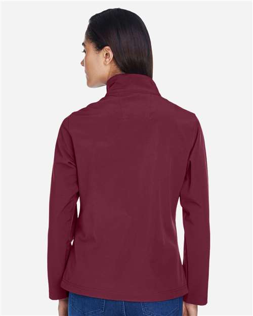 Team 365 TT80W Women's Leader Soft Shell Jacket - Sport Maroon - model back