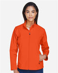 Team 365 TT80W Women's Leader Soft Shell Jacket - Sport Orange - model front