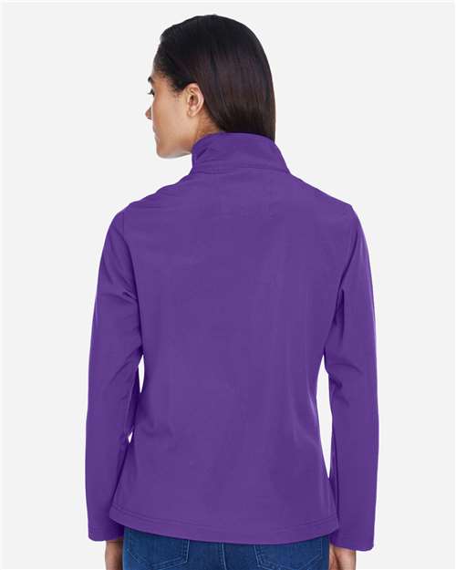 Team 365 TT80W Women's Leader Soft Shell Jacket - Sport Purple - model back