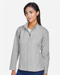 Team 365 TT80W Women's Leader Soft Shell Jacket - Sport Silver - model side