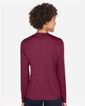 Team 365 TT11WL Women's Zone Performance Long Sleeve T-Shirt - Sport Maroon - model back