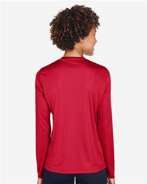 Team 365 TT11WL Women's Zone Performance Long Sleeve T-Shirt - Sport Red - model back