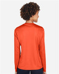 Team 365 TT11WL Women's Zone Performance Long Sleeve T-Shirt - Sport Orange - model back