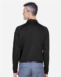Harriton M211L Men's Advantage Long Sleeve Tactical Polo - Black - model back