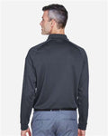 Harriton M211L Men's Advantage Long Sleeve Tactical Polo - Dark Charcoal - model back