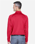 Harriton M211L Men's Advantage Long Sleeve Tactical Polo - Red - model back