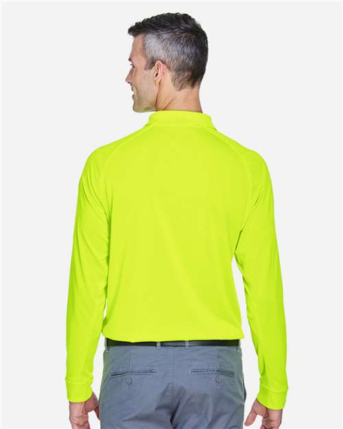 Harriton M211L Men's Advantage Long Sleeve Tactical Polo - Safety Yellow - model back