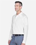 Harriton M211L Men's Advantage Long Sleeve Tactical Polo - White - model side