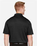 Harriton M348 Men's Advantage Snag Protection Plus Polo - Black - model back