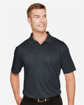 Harriton M348 Men's Advantage Snag Protection Plus Polo - Dark Charcoal - model front