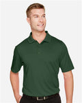 Harriton M348 Men's Advantage Snag Protection Plus Polo - Dark Green - model front