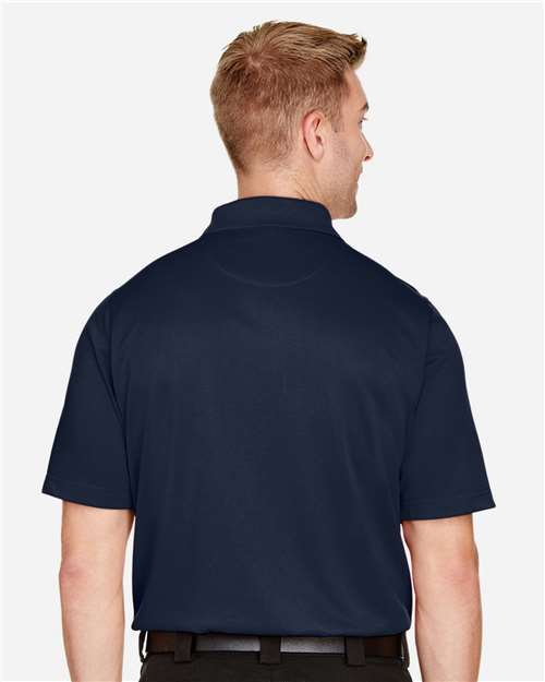 Harriton M348 Men's Advantage Snag Protection Plus Polo - Dark Navy - model back