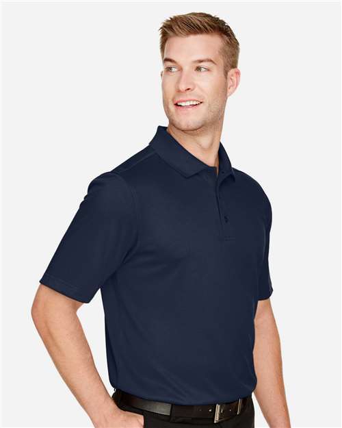 Harriton M348 Men's Advantage Snag Protection Plus Polo - Dark Navy - model side
