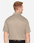 Harriton M348 Men's Advantage Snag Protection Plus Polo - Khaki - model back