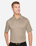 Harriton M348 Men's Advantage Snag Protection Plus Polo - Khaki - model front
