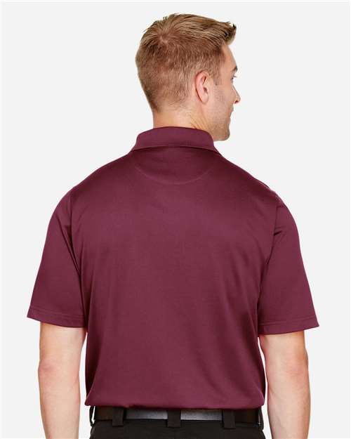 Harriton M348 Men's Advantage Snag Protection Plus Polo - Maroon - model back