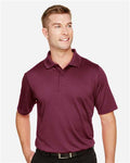Harriton M348 Men's Advantage Snag Protection Plus Polo - Maroon - model front